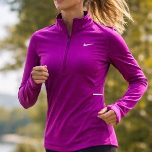 Nike Dri-Fit Half Zip Running Pullover Magenta Women’s Small